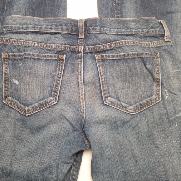 Old Navy Jeans Distressed Stonewash Stylish Paint Splatter Denim Size 8 - Picture 7 of 15